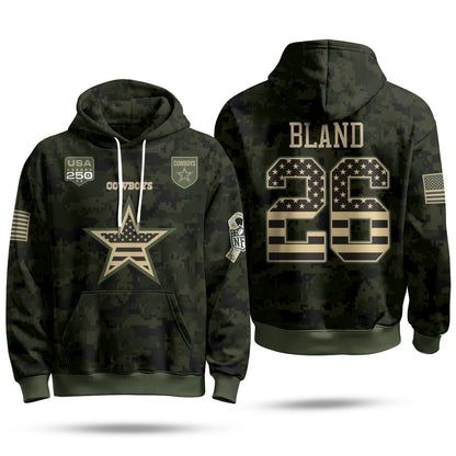 DAL 2026 Salute To Service Edition Pullover Hoodie - Printed