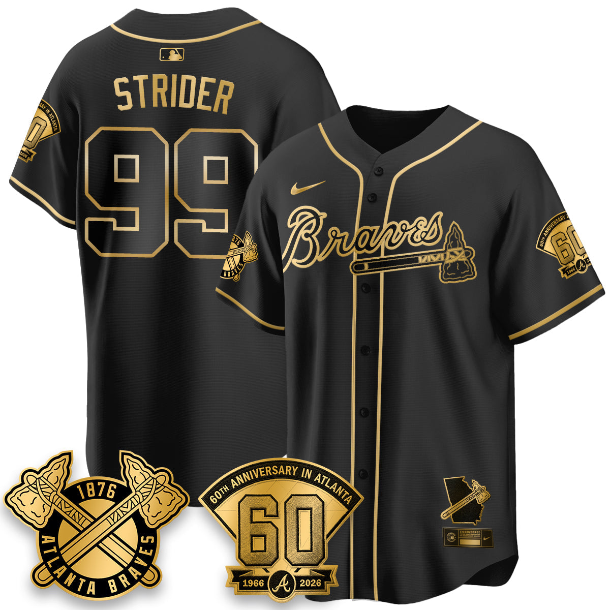 ATL 60th Anniversary Special Edition Vapor Limited Jersey - Stitched