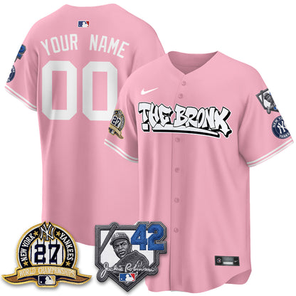 NYY The Bronx 2026 Jackie Robinson Day Vapor Limited Custom Jersey - Stitched