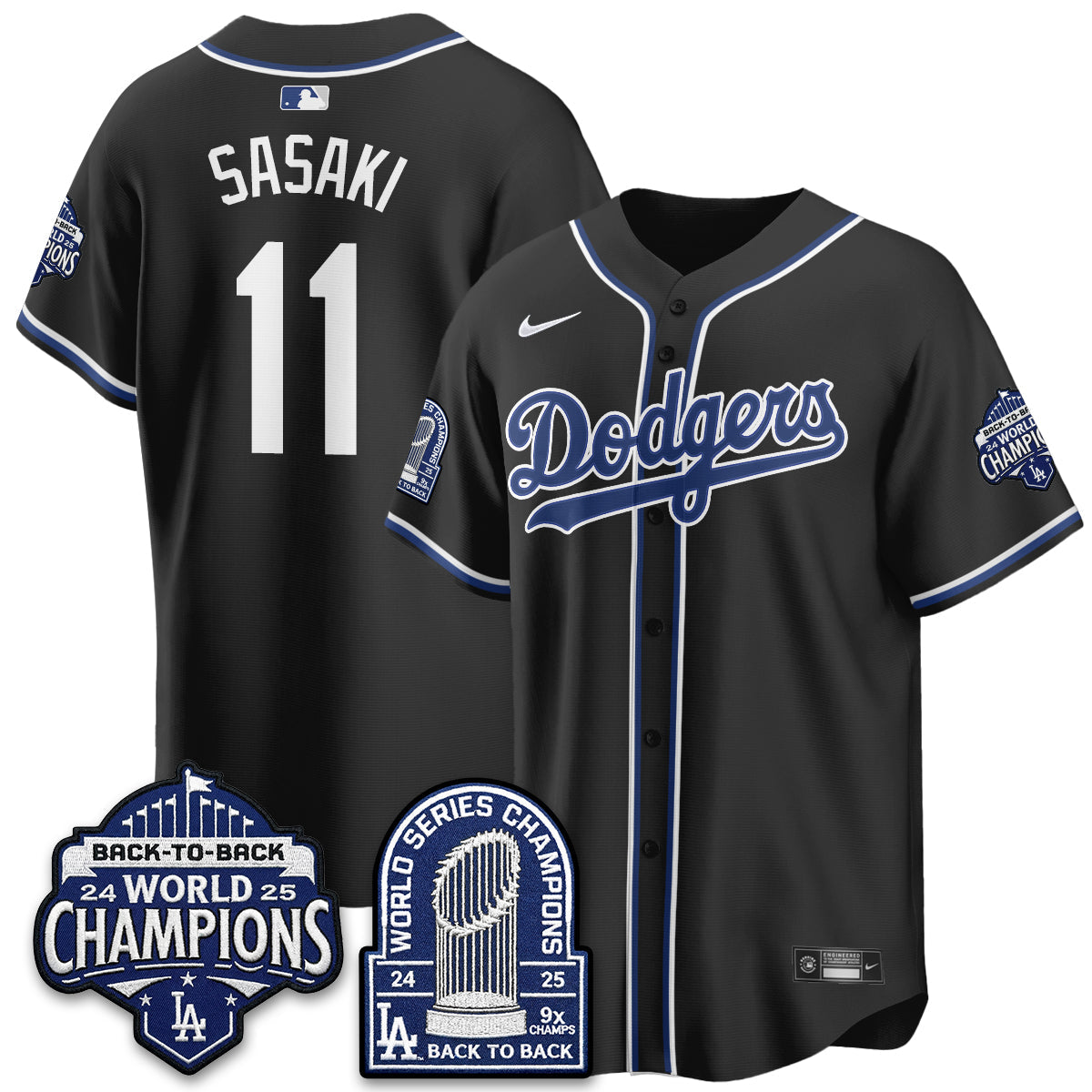 LAD 2026 Black Out Style Vapor Limited Jersey - B2B Champs - Stitched