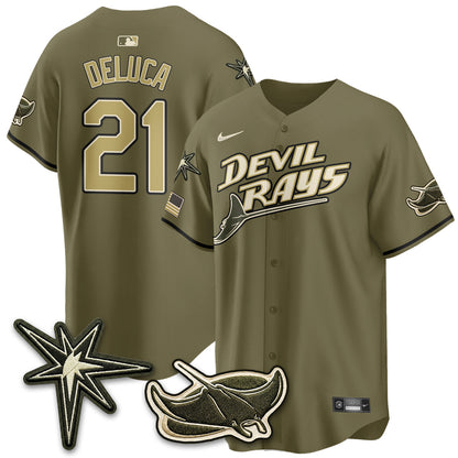 TB New Era Olive 2026 Armed Forces Day Jersey - Stitched