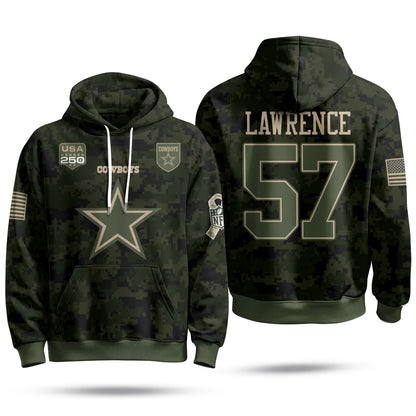 DAL 2026 Salute To Service Edition Pullover Hoodie - Printed