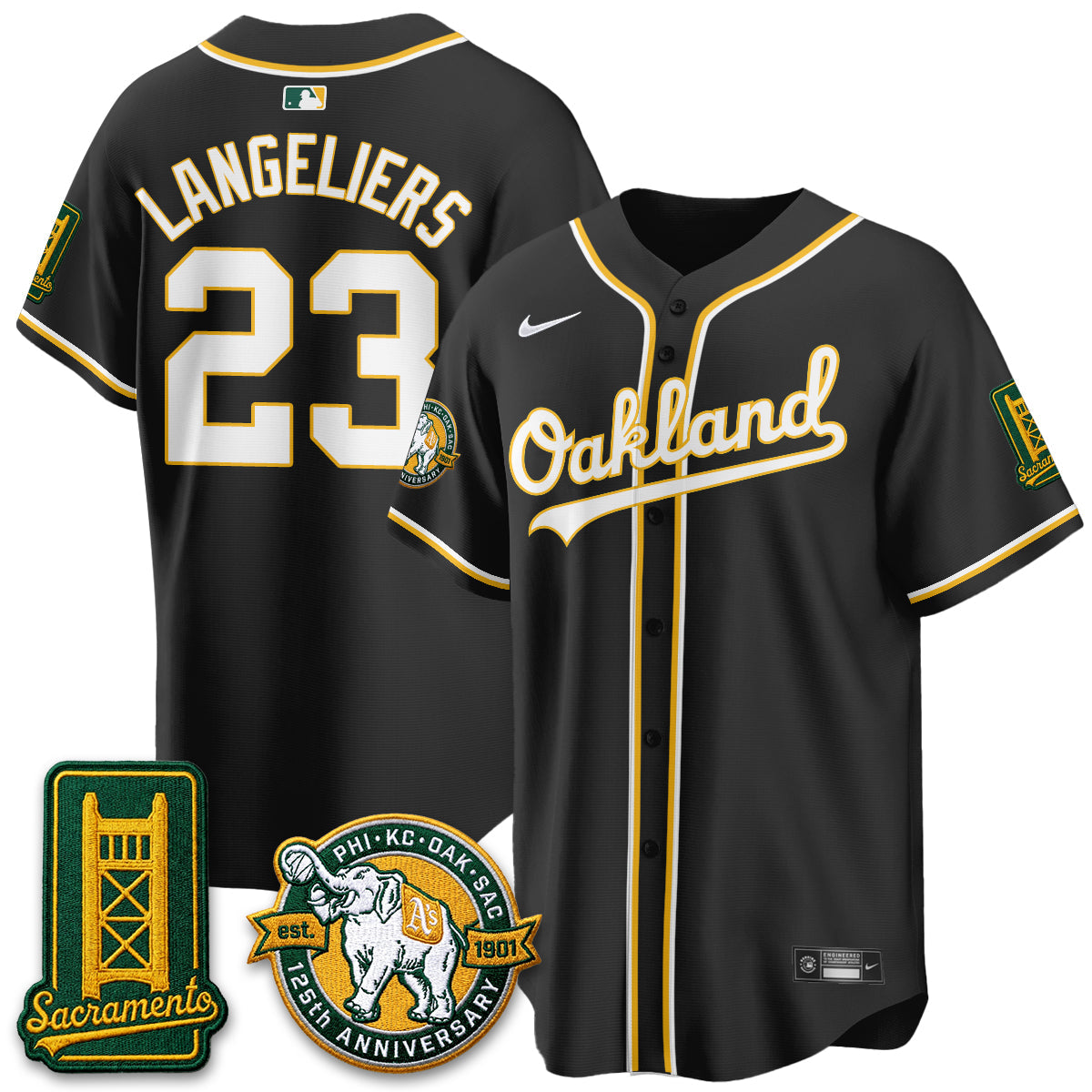 OAK 2026 Black Out Style - Celebrating 125 Years -  Limited Vapor Jersey - Stitched