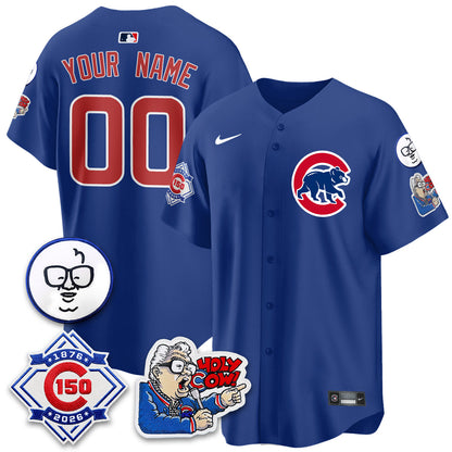 CHC 150th Anniversary Harry Caray Holy Cow Vapor Premier Limited Custom Jersey - Stitched V2