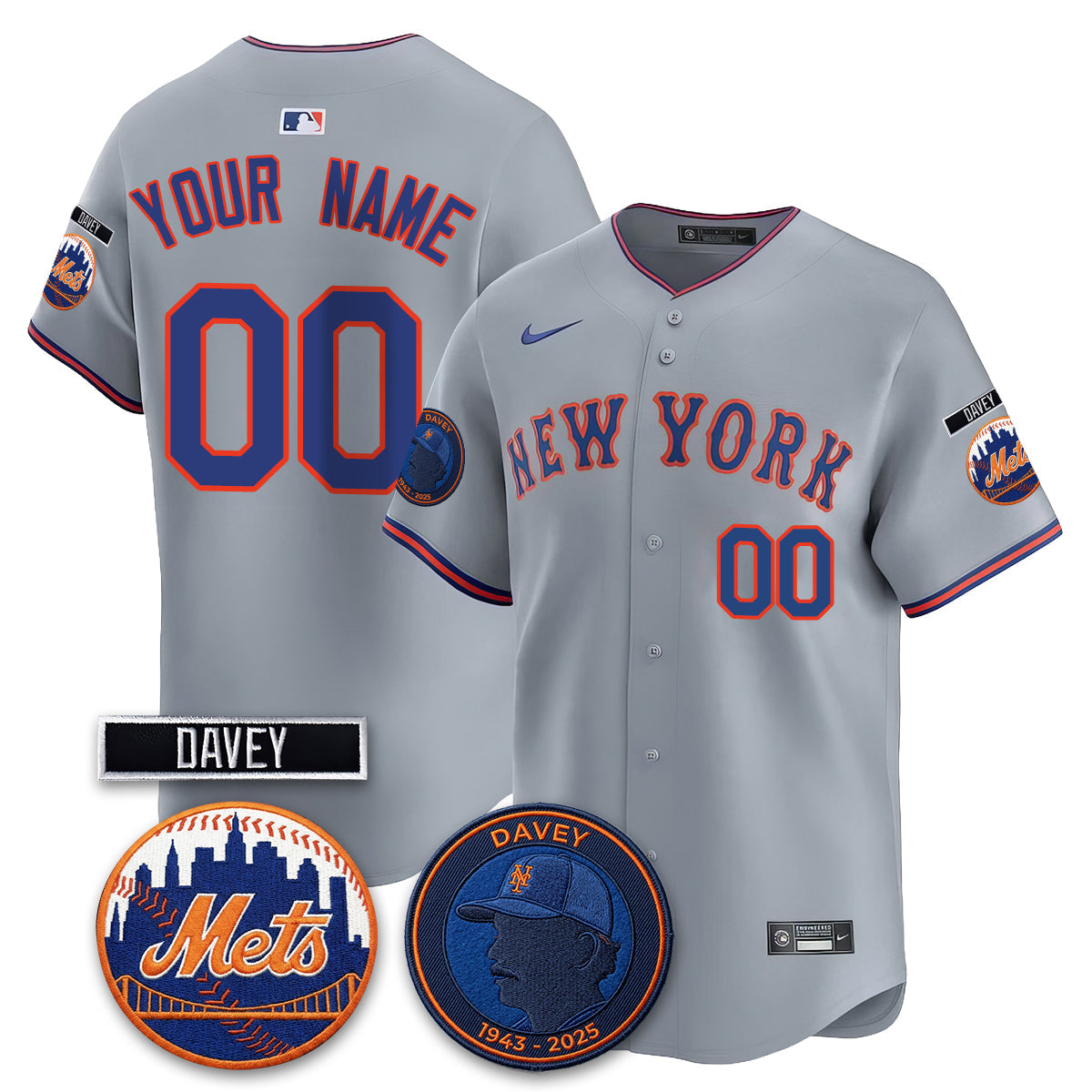 NYM 2026 Davey Johnson In Memoriam Vapor Limited Custom Jersey - Stitched
