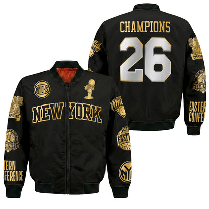 NYK 2026 Basketball  Finals Champions Limited Edition Bomber Jacket - Printed