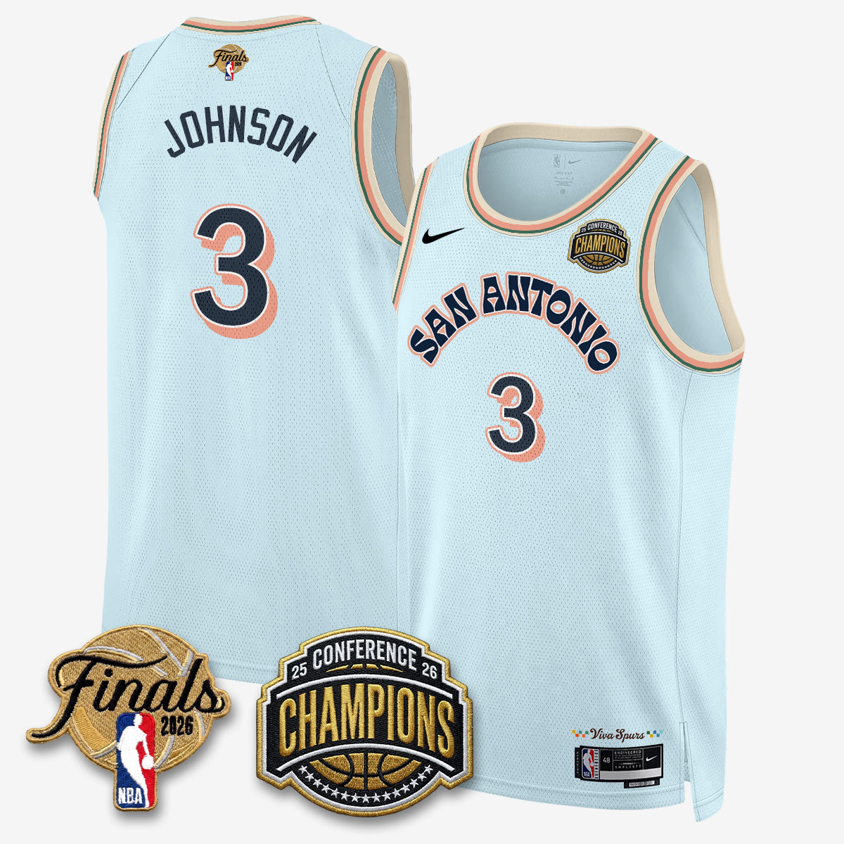 SAS 2026 Basketball  Western Conference Champions Vapor City Edition Jersey - Stitched