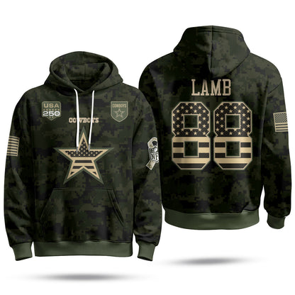DAL 2026 Salute To Service Edition Pullover Hoodie - Printed