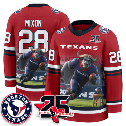 HOU x Bull Chief Edition Hockey Jersey - Printed
