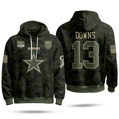 DAL 2026 Salute To Service Edition Pullover Hoodie - Printed
