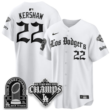 LAD World Series Champions B2B Patch Vapor Premier Limited Gothic Edition Jersey - Stitched