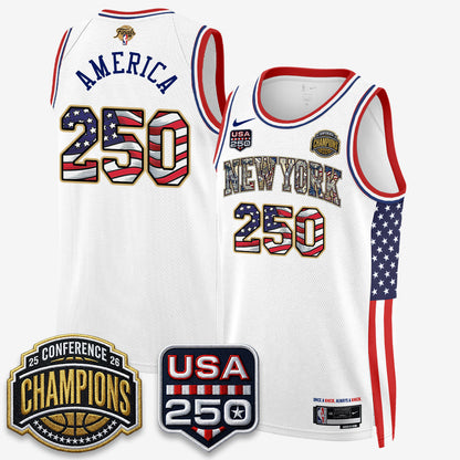 NYK 2026 Basketball  Eastern Conference Champions x Fourth of July Vapor Jersey - Stitched