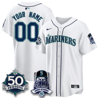SEA Randy Johnson Vapor Limited Custom Jersey V2- Stitched
