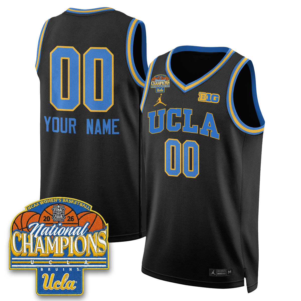 UCLA Women's Basketball National Champion 2026 Limited Custom Jersey -  Stitched