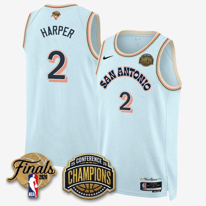 SAS 2026 Basketball  Western Conference Champions Vapor City Edition Jersey - Stitched
