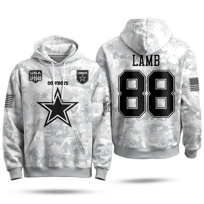 DAL 2026 Salute To Service Edition Pullover Hoodie - Printed