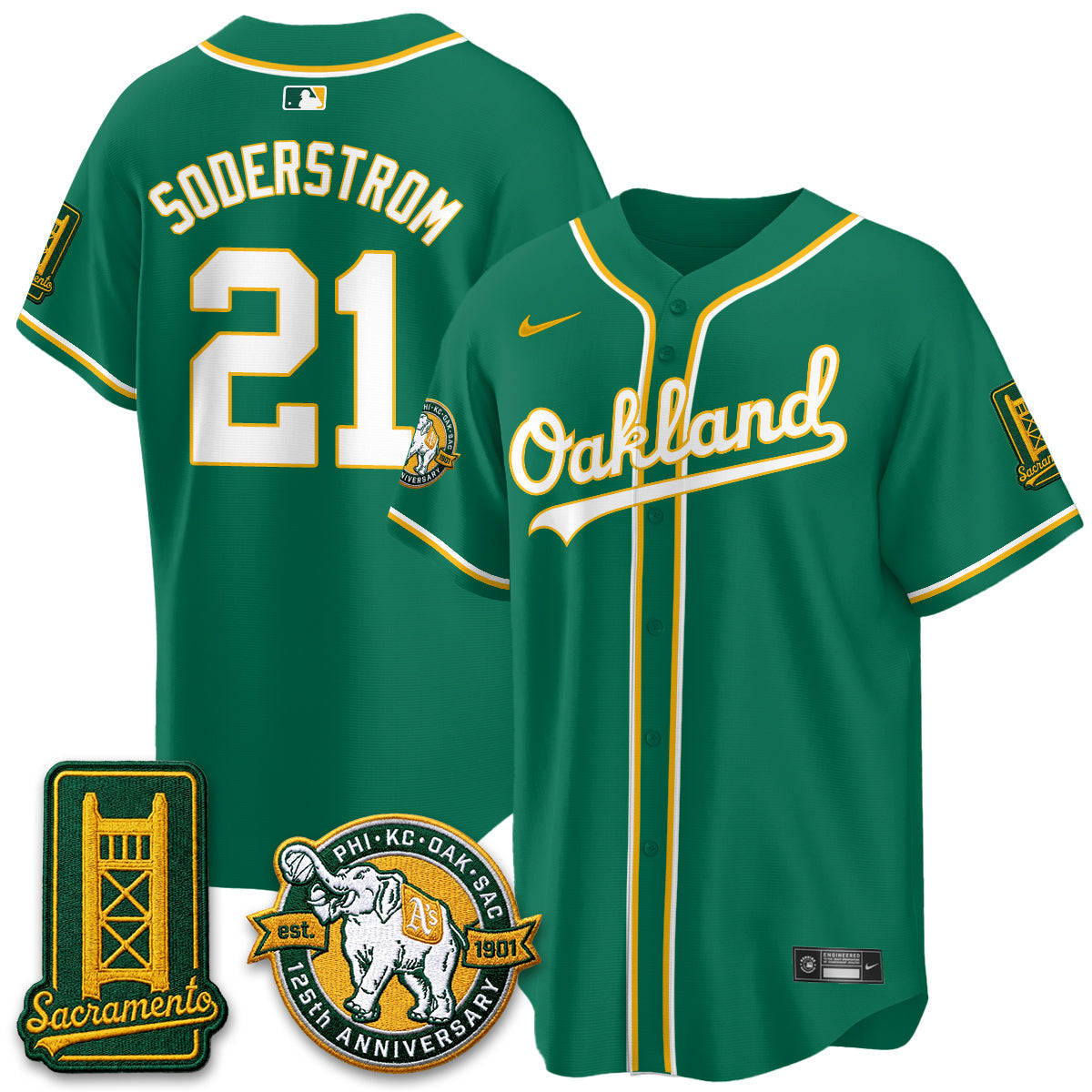 OAK 2026 Black Out Style - Celebrating 125 Years -  Limited Vapor Jersey - Stitched