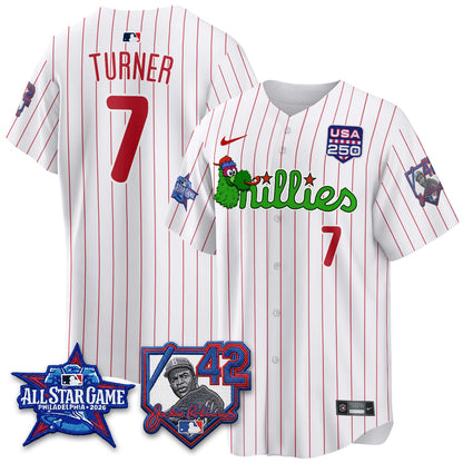 PHI Phanatic 2026 New Era & 250th USA Vapor Limited Jersey - All Star Game - Stitched