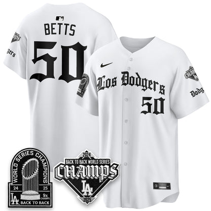 LAD World Series Champions B2B Patch Vapor Premier Limited Gothic Edition Jersey - Stitched