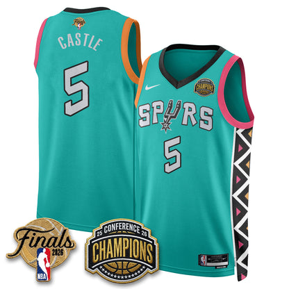 SAS 2026 Basketball  Western Conference Champions Vapor City Edition Jersey - Stitched