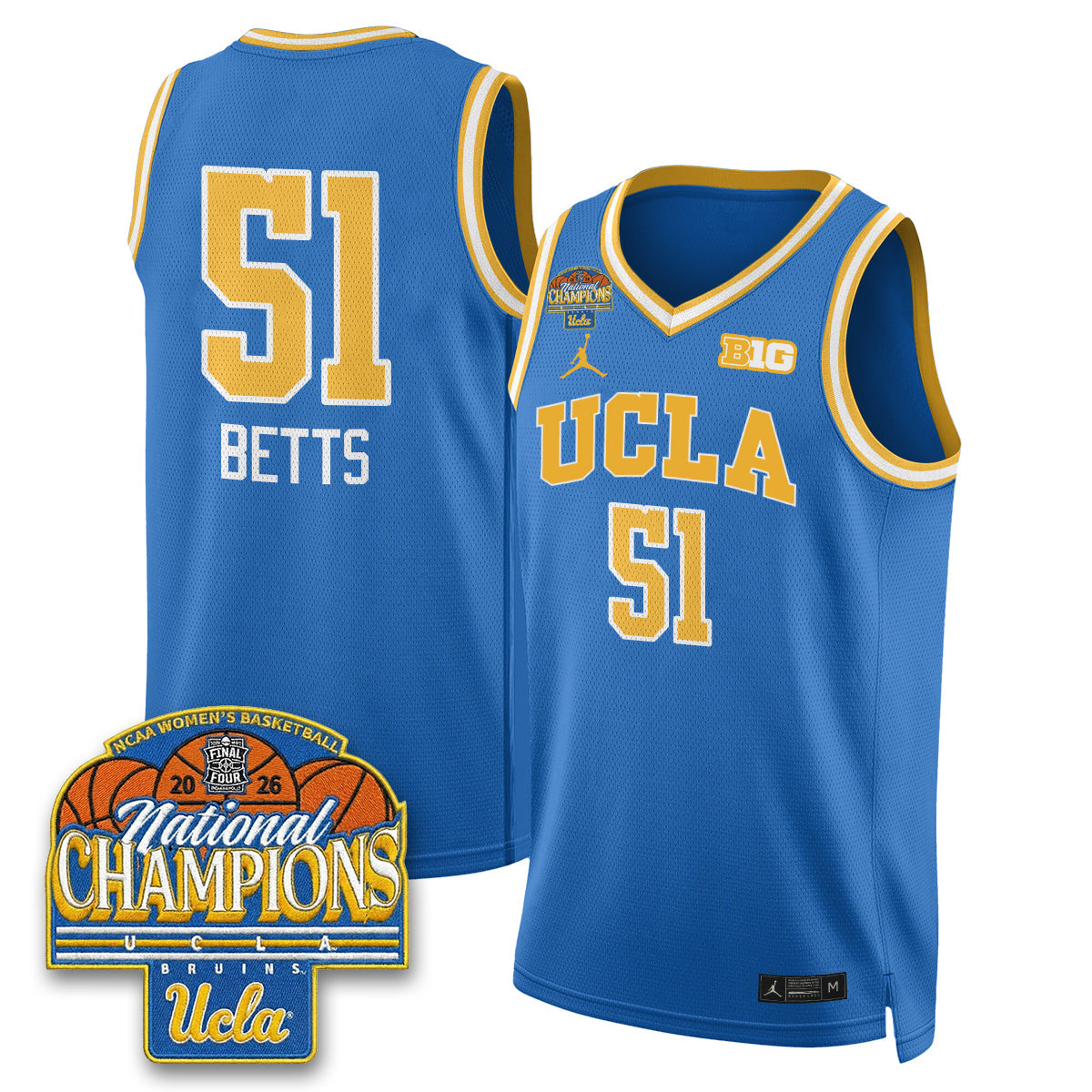 UCLA Women's Basketball National Champion 2026 Limited Jersey -  Stitched