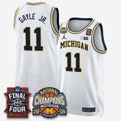 MICH Men's Basketball National Champions Big Text Limited Vapor Jersey - Stitched