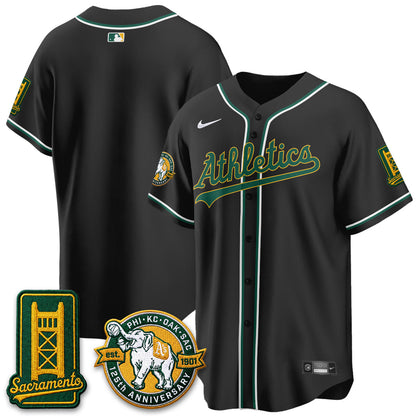 OAK 2026 Black Out Style - Celebrating 125 Years -  Limited Vapor Jersey - Stitched