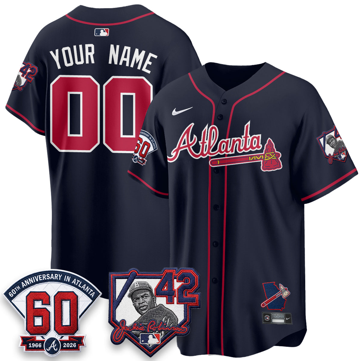 ATL 2026 Jackie Robinson Day Vapor Limited Custom Jersey - Stitched