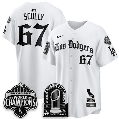 LAD World Series Champions Vapor Premier Limited Gothic Edition Jersey - Stitched