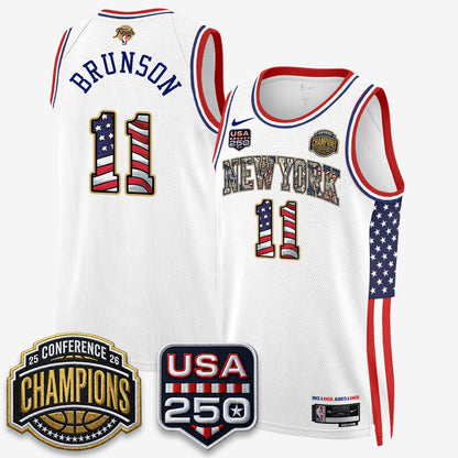 NYK 2026 Basketball  Eastern Conference Champions x Fourth of July Vapor Jersey - Stitched