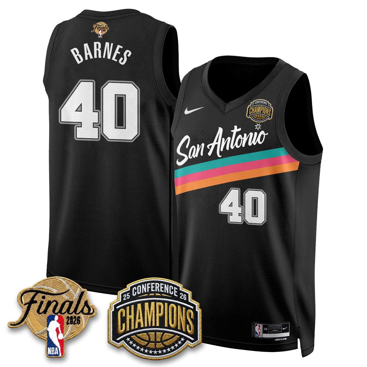 SAS 2026 Basketball  Western Conference Champions Vapor City Edition Jersey - Stitched