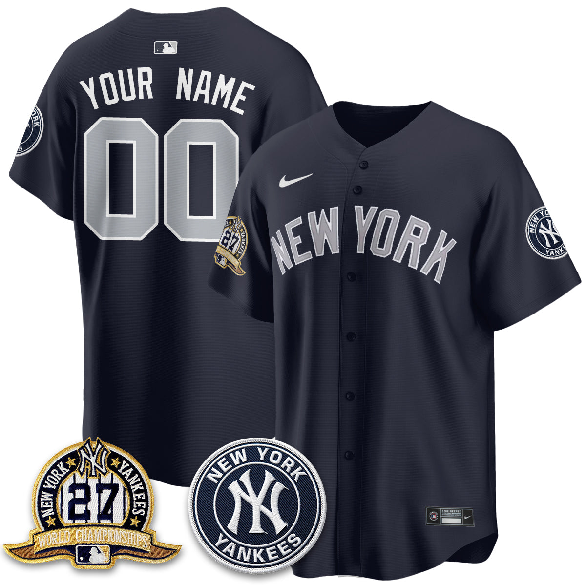 NYY Alternate Custom Jersey - Stitched