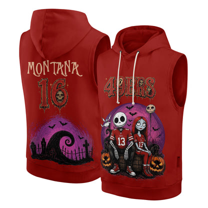 SF x Skeleton Gentleman & Rag Doll Bride Edition Sleeveless Hoodie Tank Top - Printed