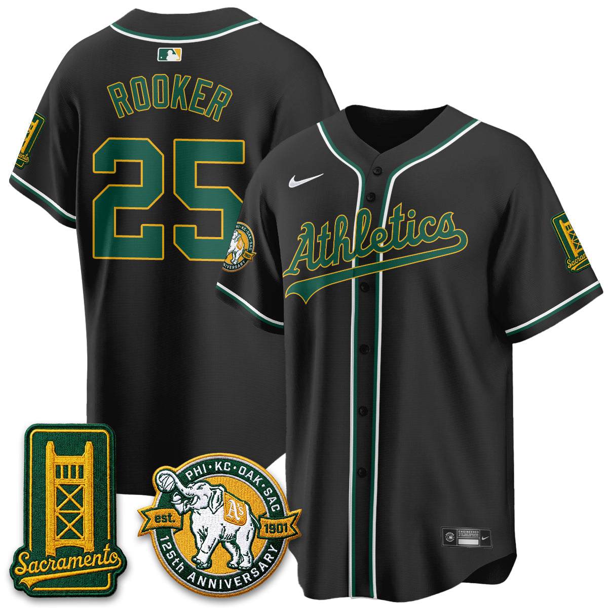 OAK 2026 Black Out Style - Celebrating 125 Years -  Limited Vapor Jersey - Stitched