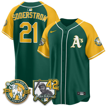OAK 2026 Jackie Robinson Day - Celebrating 125 Years Limited Vapor Jersey - Stitched