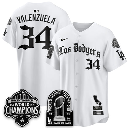 LAD World Series Champions Vapor Premier Limited Gothic Edition Jersey - Stitched