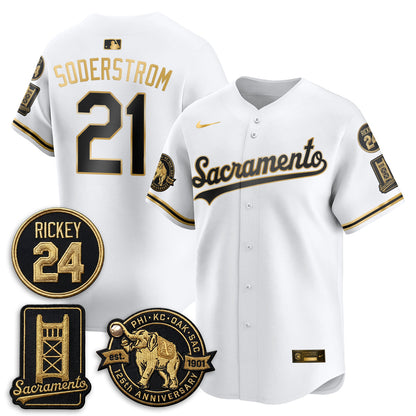 OAK 2026 Alternate Sacramento 125 Years Limited Vapor Gold Edition Jersey - Stitched