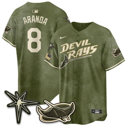 TB New Era Olive 2026 Armed Forces Day Jersey - Stitched