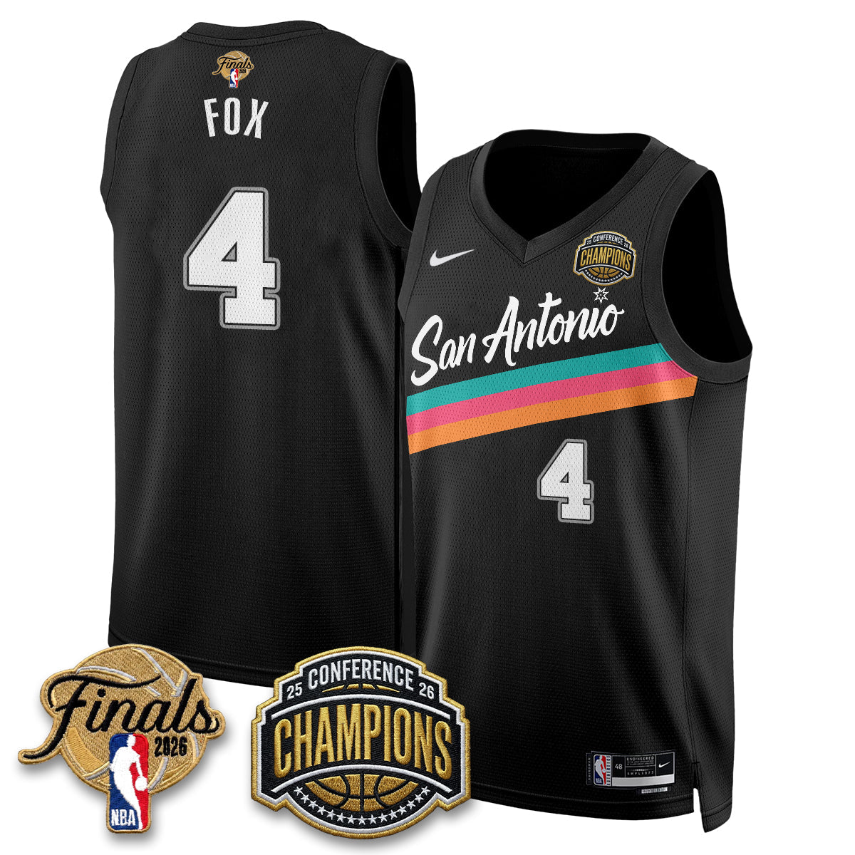 SAS 2026 Basketball  Western Conference Champions Vapor City Edition Jersey - Stitched