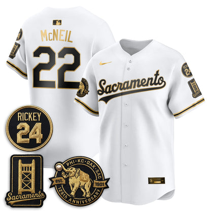 OAK 2026 Alternate Sacramento 125 Years Limited Vapor Gold Edition Jersey - Stitched