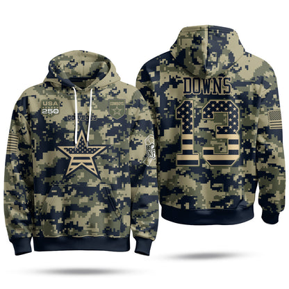 DAL 2026 Salute To Service Edition Pullover Hoodie - Printed
