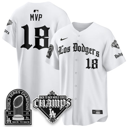 LAD World Series Champions B2B Patch Vapor Premier Limited Gothic Edition Jersey - Stitched