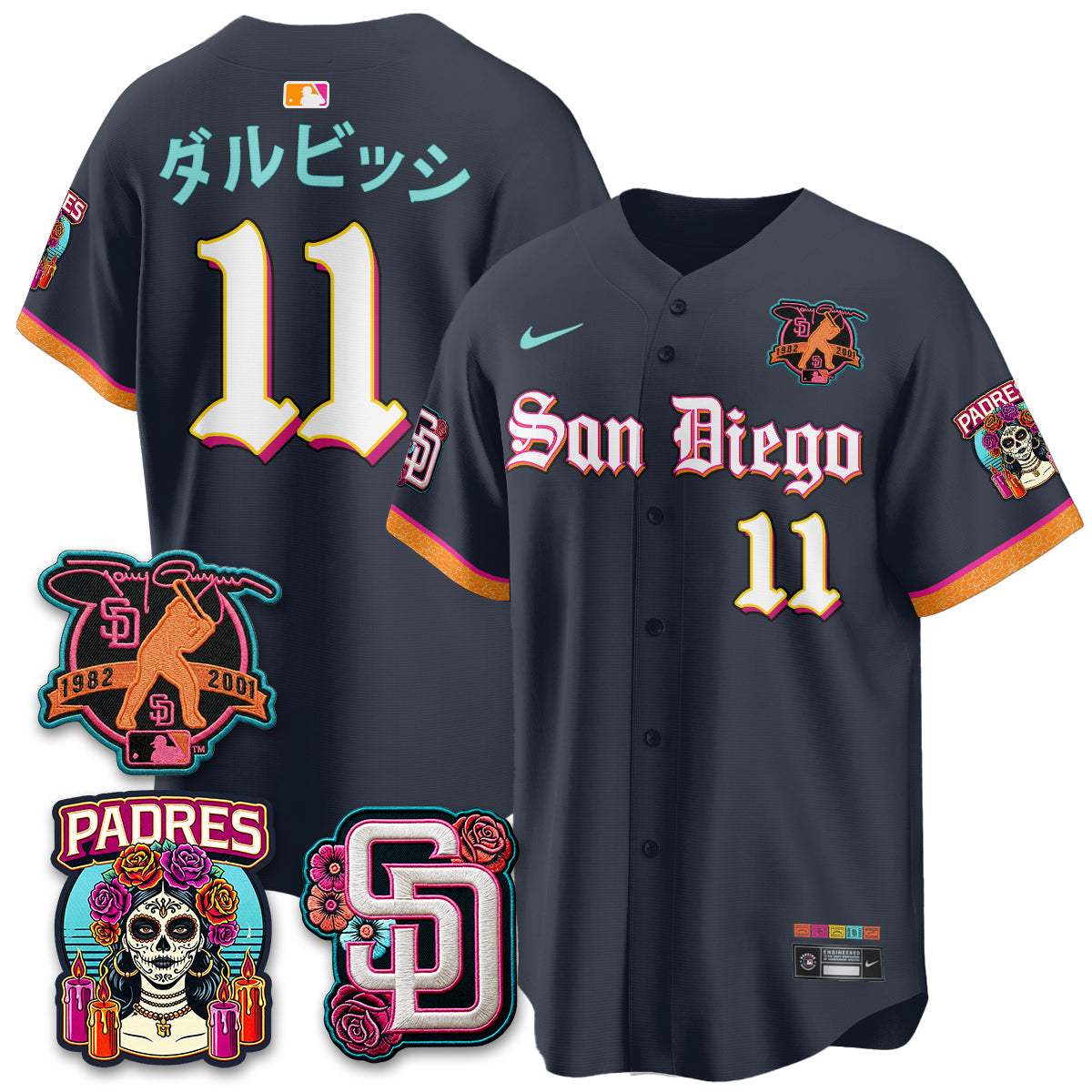 SD 2026 City Connect x Tony Gwynn Patch Vapor Premier Limited Jersey - Stitched
