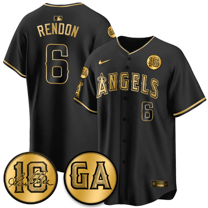 LAA Garret Anderson Tribute Patch Vapor Jersey - Stitched V2