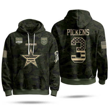 DAL 2026 Salute To Service Edition Pullover Hoodie - Printed