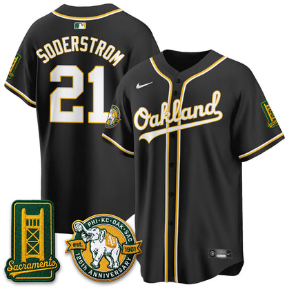 OAK 2026 Black Out Style - Celebrating 125 Years -  Limited Vapor Jersey - Stitched