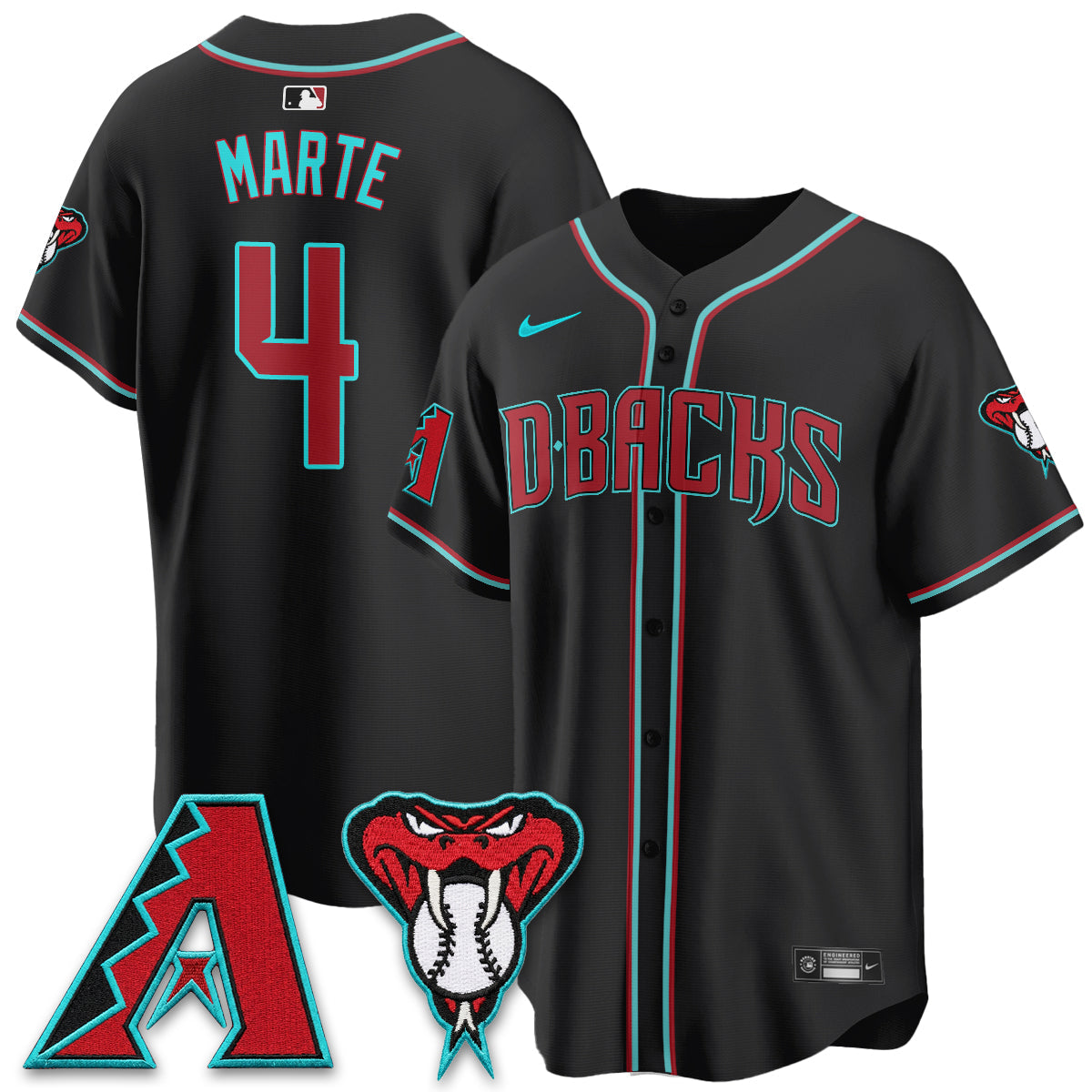ARI Black Out Style Vapor Premier Limited Jersey - Stitched