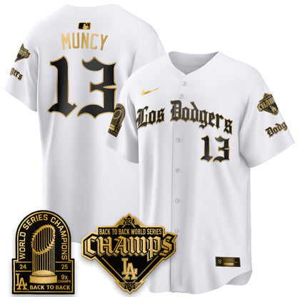 LAD World Series Champions B2B Patch Vapor Premier Limited Gothic Edition Jersey - Stitched
