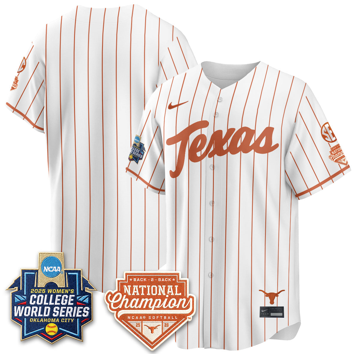 TEX Softball 2026 World Series (WCWS) Vapor Premier Limited Jersey - B2B Champs - Stitched