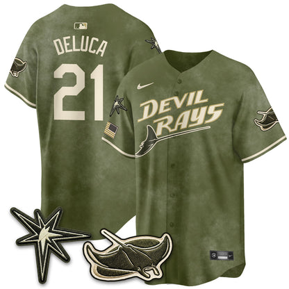 TB New Era Olive 2026 Armed Forces Day Jersey - Stitched